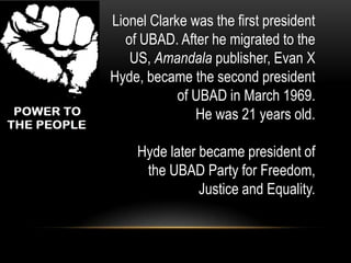 Ubad Roola The History of UBAD | PPTX