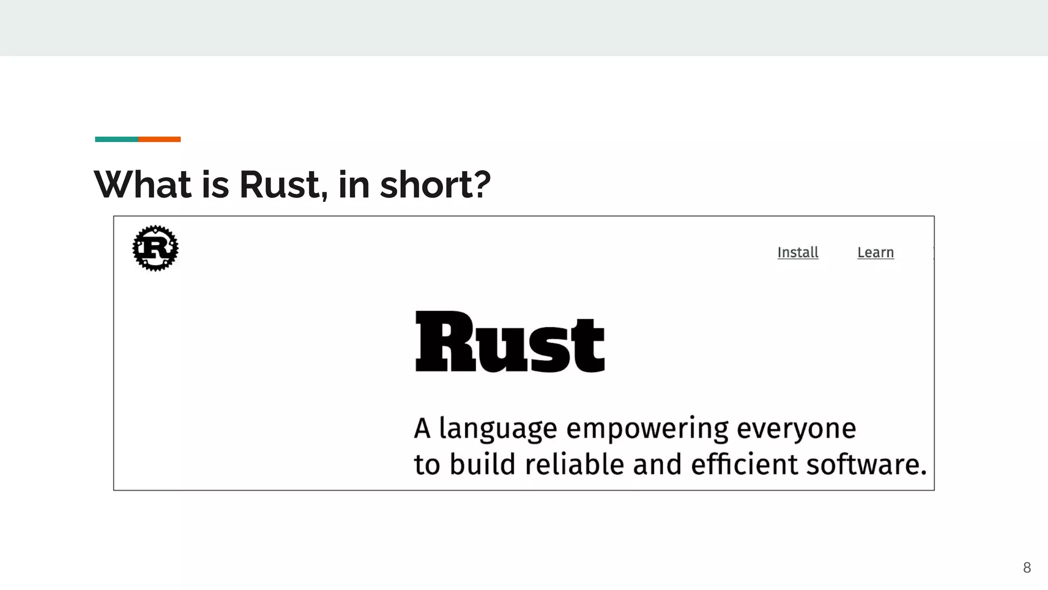 What is Rust, in short?
8
 
