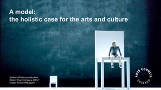 A model:
the holistic case for the arts and culture

Sadler’s Wells co-production,
Akram Khan Company, DESH
Image: Richard Haughton

 