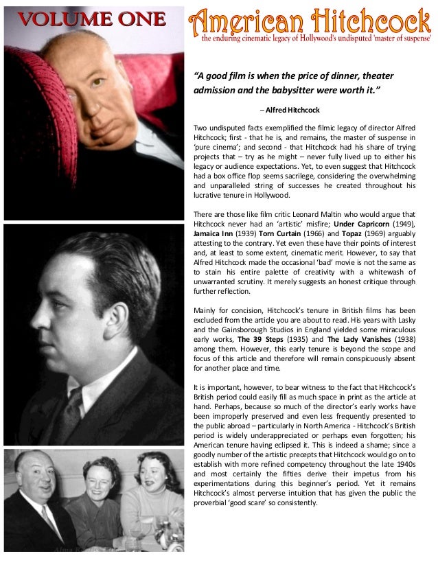 The Hollywood Art American Hitchcock Volume I