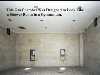 This Gas Chamber Was Designed to Look Like a Shower Room in a Gymnasium. . 