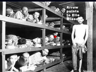 Arrow points  to Elie Wiesel 