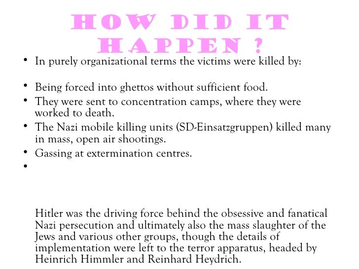 The Holocaust 5 W S R E