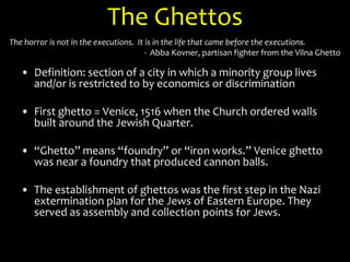 Isolation of Polish Jews  1. Humiliation & Terror  2. Forced Labor  3. Expulsion  4. The Jewish Badge