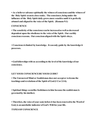 The holy spirit and the conscience | DOCX