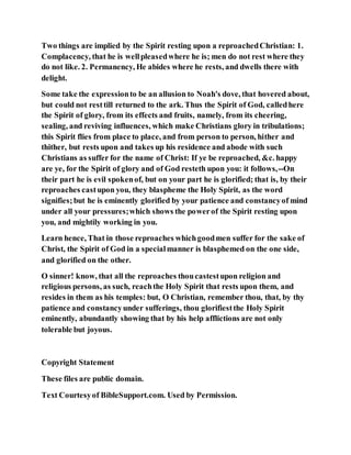 The holy spirit of glory | DOCX