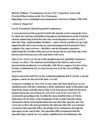 Define Commentary The holy spirit's calling | DOCX