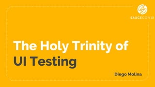 The Holy Trinity of
UI Testing
Diego Molina
 