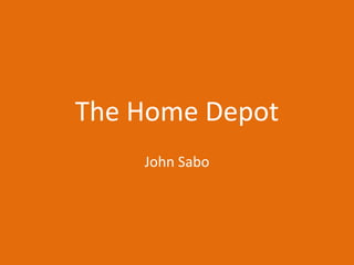 The Home Depot John Sabo 