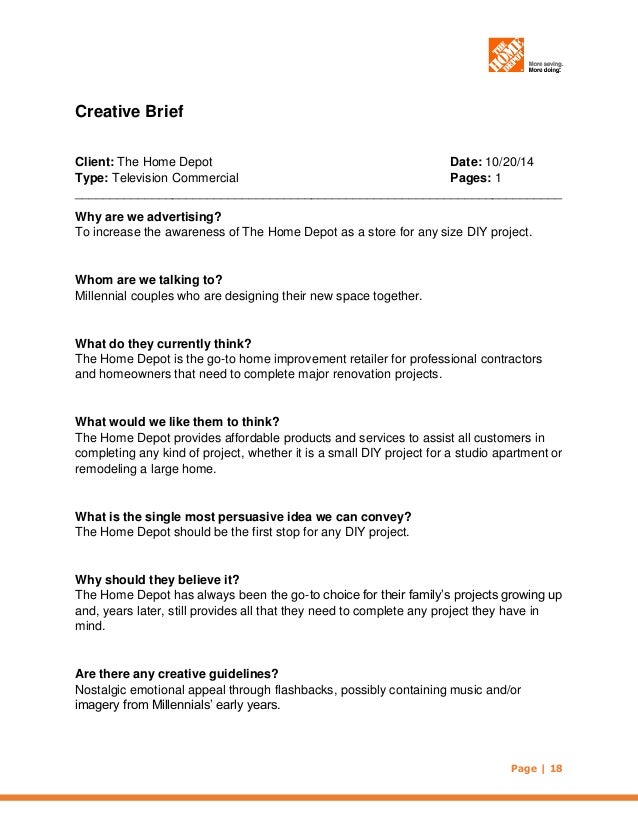 The Home Depot - IMC Plan (October 2014)