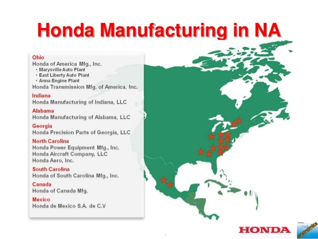 7 Honda Manufacturing In NA