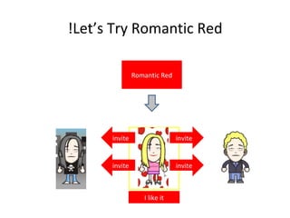 Let’s Try Romantic Red! Romantic Red I like it invite invite invite invite 