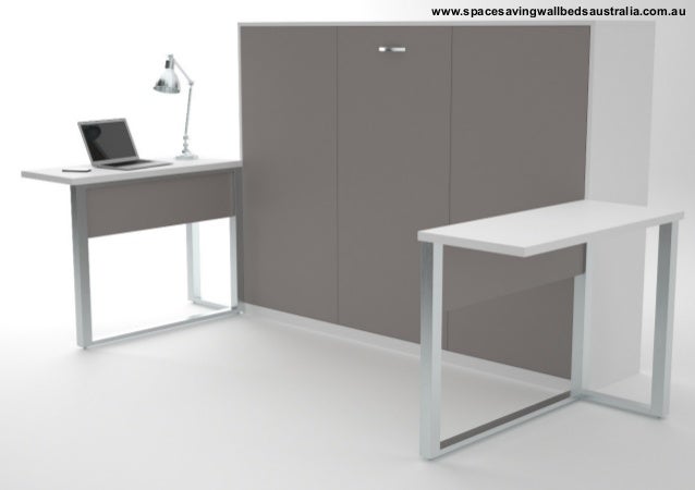 The Horizontal Computer Desk Wall Bed Closed