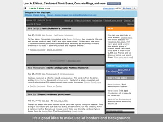 It’s a good idea to make use of borders and backgrounds
 