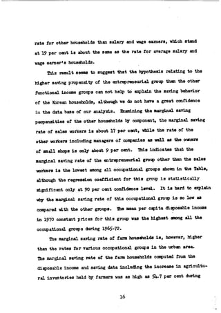 The Household Saving Behavior in Korea