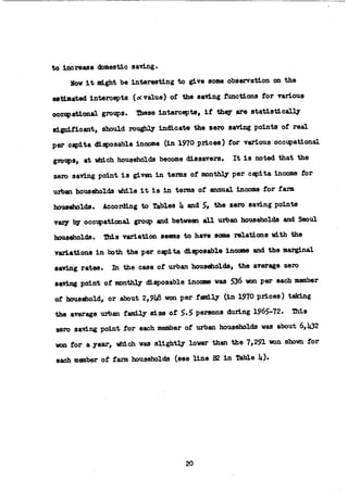 The Household Saving Behavior in Korea