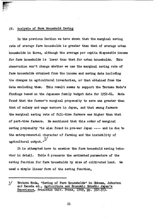 The Household Saving Behavior in Korea