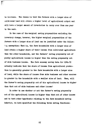 The Household Saving Behavior in Korea