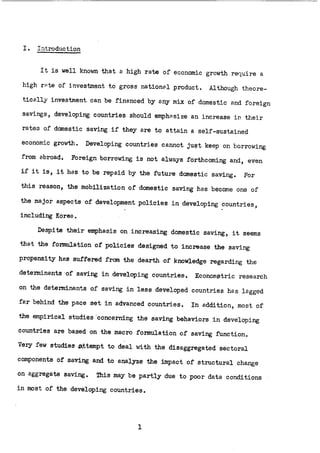 The Household Saving Behavior in Korea