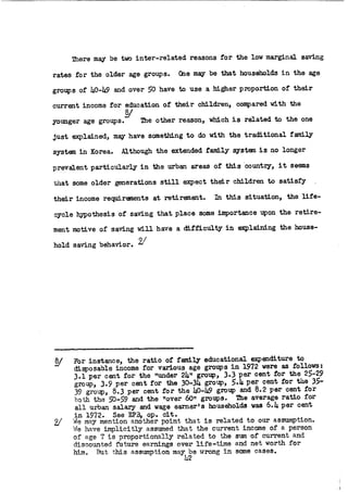 The Household Saving Behavior in Korea
