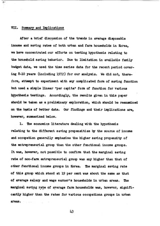 The Household Saving Behavior in Korea