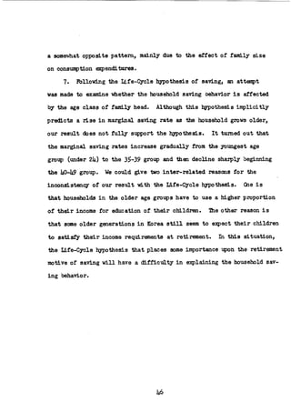 The Household Saving Behavior in Korea