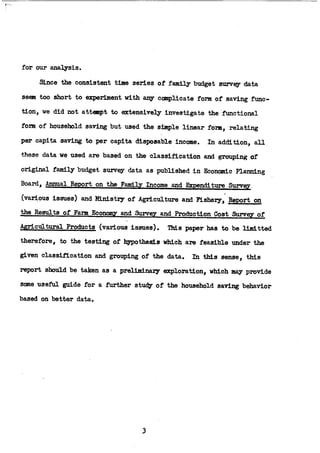 The Household Saving Behavior in Korea