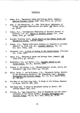 The Household Saving Behavior in Korea