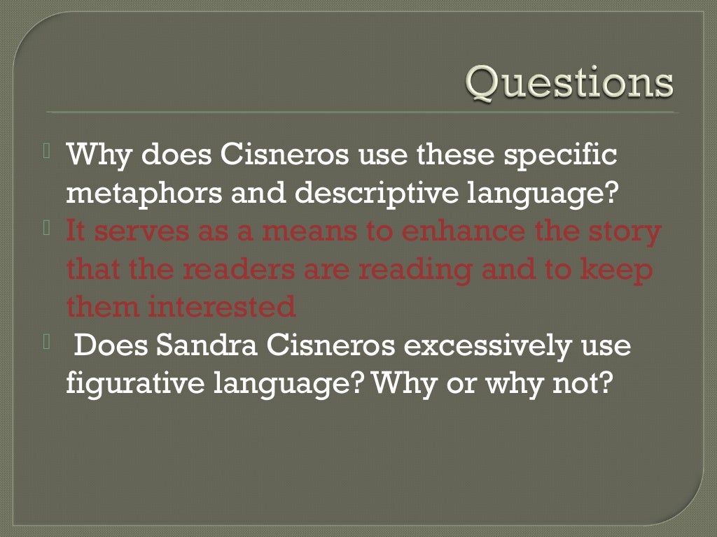 The House on Mango Street figurative language