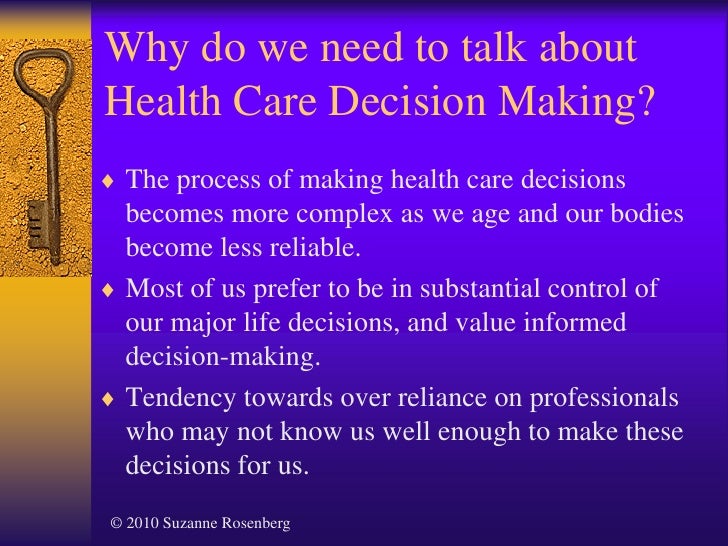 The How And Why Of Healthcare Decision Making