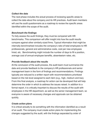 The hr audit process