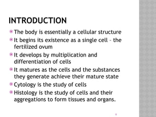 The Structure of the human cell and functions | PPTX