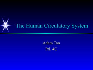 The Human Circulatory System Adam Tan Pri. 4C 
