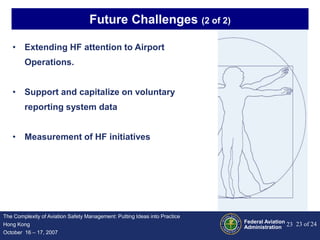 The Human Factors Components of a Safety Management System The US ...