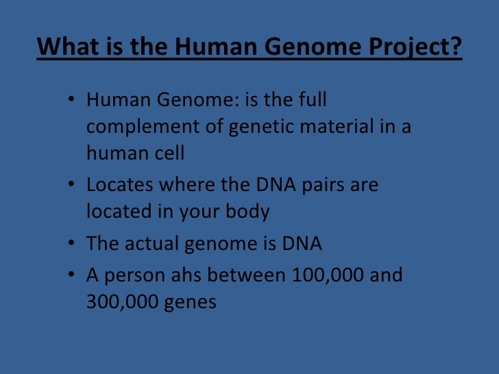 what is the human genome project