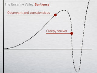 The Uncanny Valley: Sentience

 Observant and conscientious




                           Creepy stalker
 