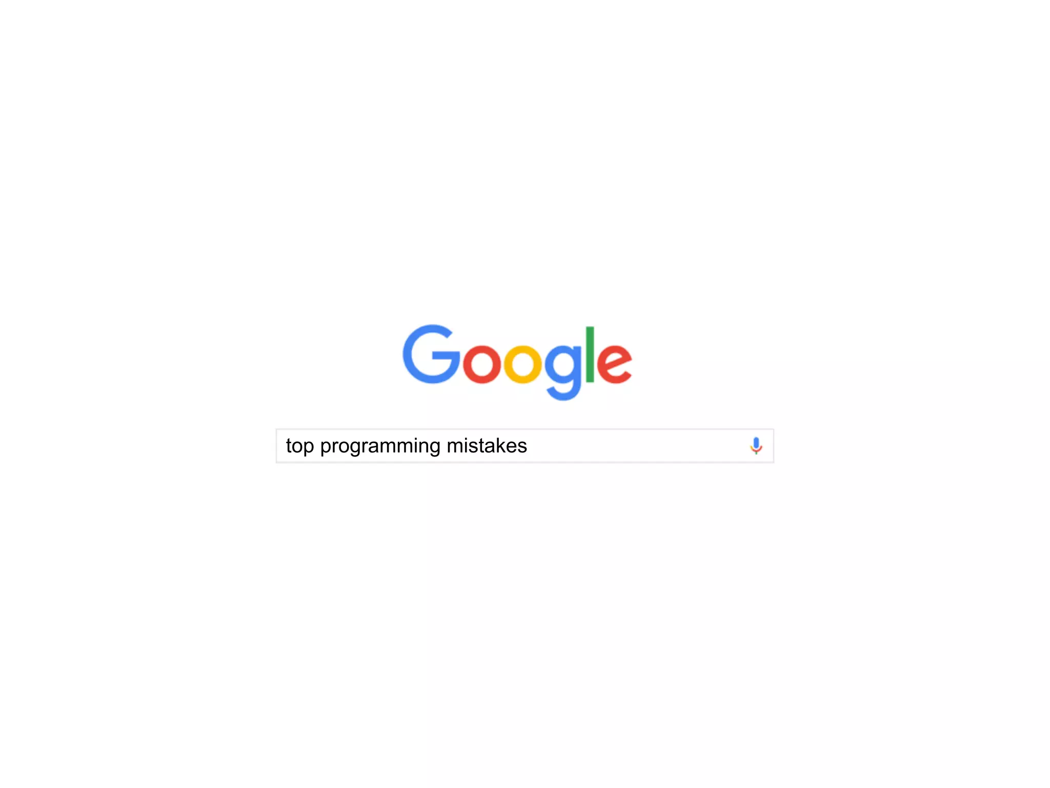 top programming mistakes
 