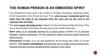 Human Embodiment Examples thehumanpersonandembodiedspirit-230924122655-65696a7c.pptx