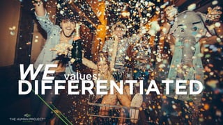 WE values:
DIFFERENTIATED*
11
 