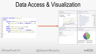 Data Access & Visualization 
#DataPunk14 @AlysonMurphy 
 