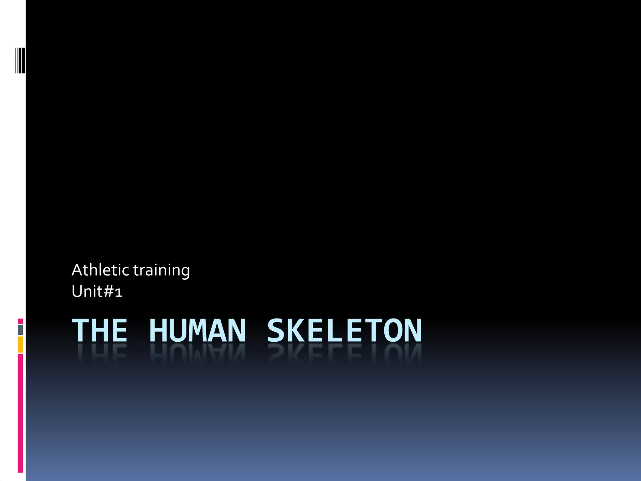 THE HUMAN SKELETON
Athletic training
Unit#1