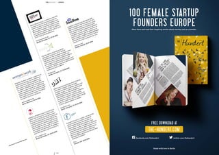 The hundert female start up founders europe 2016