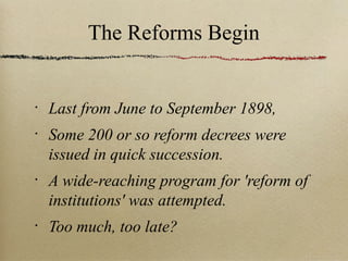 Reformss The hundred days reforms | PPT
