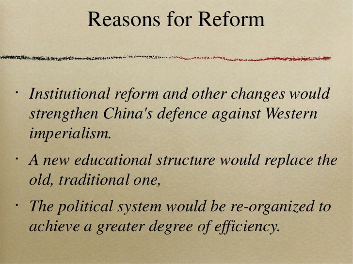 The hundred days reforms