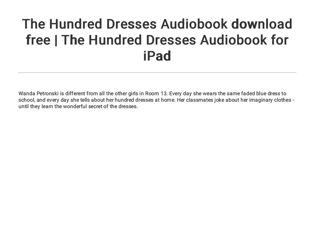 The Hundred Dresses Audiobook download free | The Hundred Dresses ...