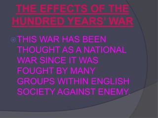 The hundred years' war | PPTX