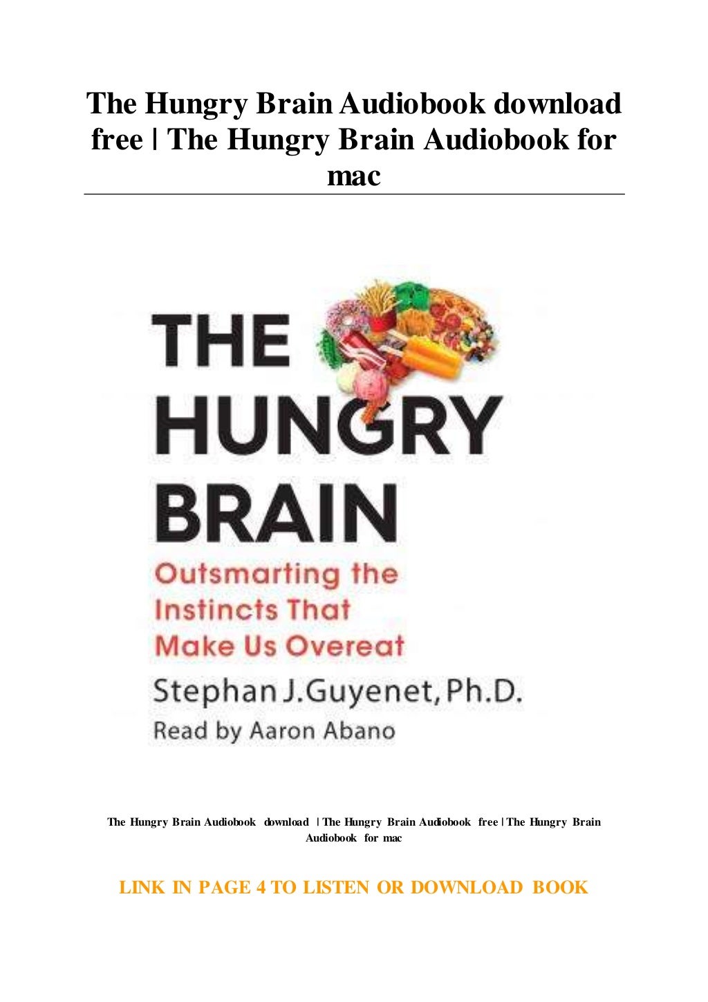 The Hungry Brain Audiobook download free The Hungry Brain Audiobook