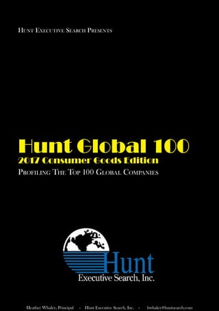 The Hunt 100 - The Top Consumer Goods Companies - 2017 (Published