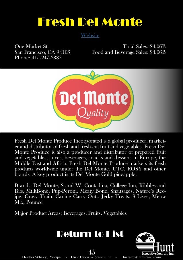 the hunt 100 the top food beverage companies 2017 published li visalia ca marketing companies that make medical flyers