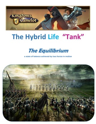 The Hybrid Life “Tank”
The Equilibrium
a state of balance achieved by two forces in motion
 